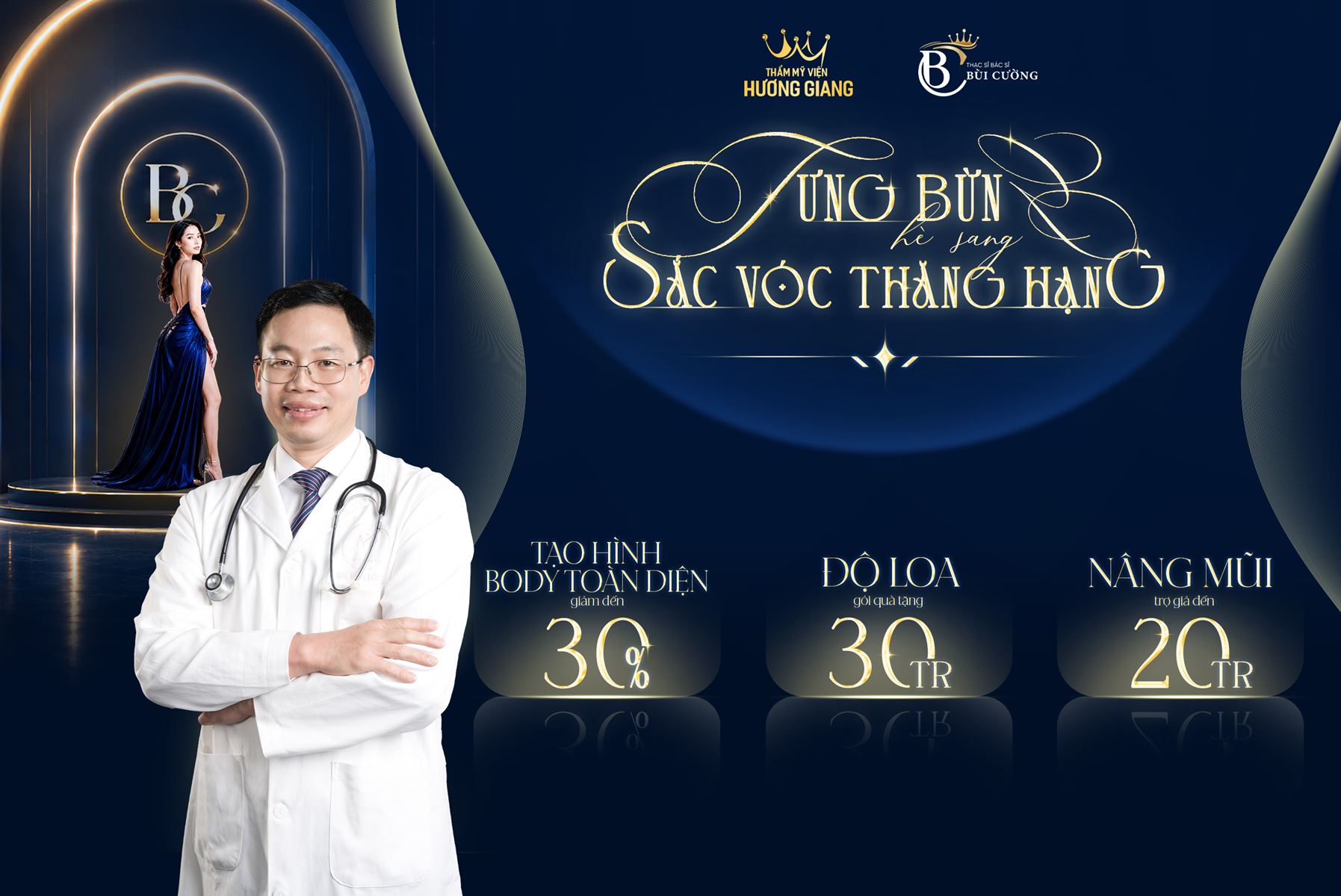 Tưng bừng hè sang - Sắc vóc thăng hạng: Ưu đãi đến 30% các dịch vụ làm đẹp HOT tại Ths.BS Bùi Cường 