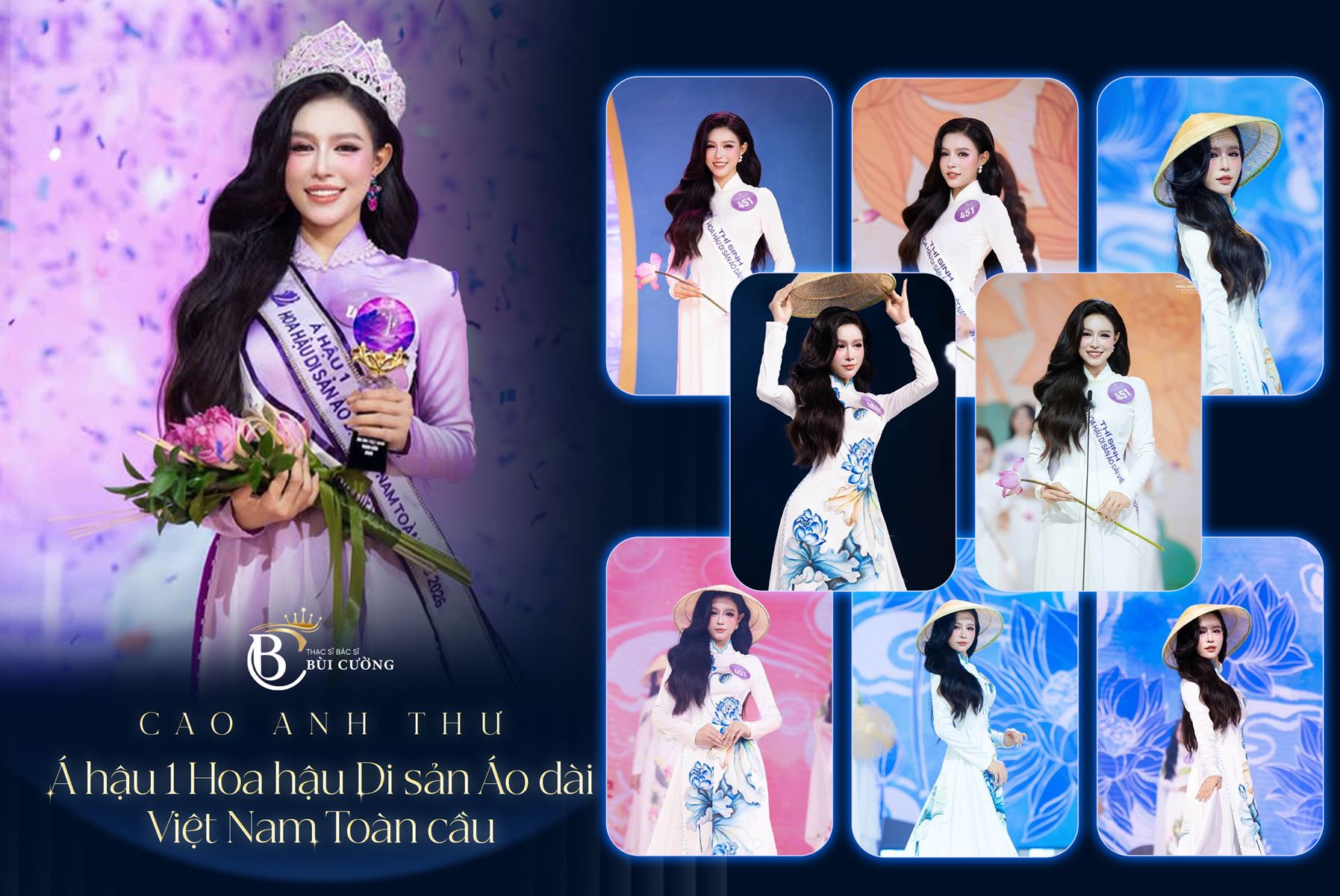 Cao Anh Thư - Hành trình nâng tầm nhan sắc, chạm đến ngôi vị Á hậu 1 Hoa hậu Di sản Áo dài Việt Nam Toàn cầu