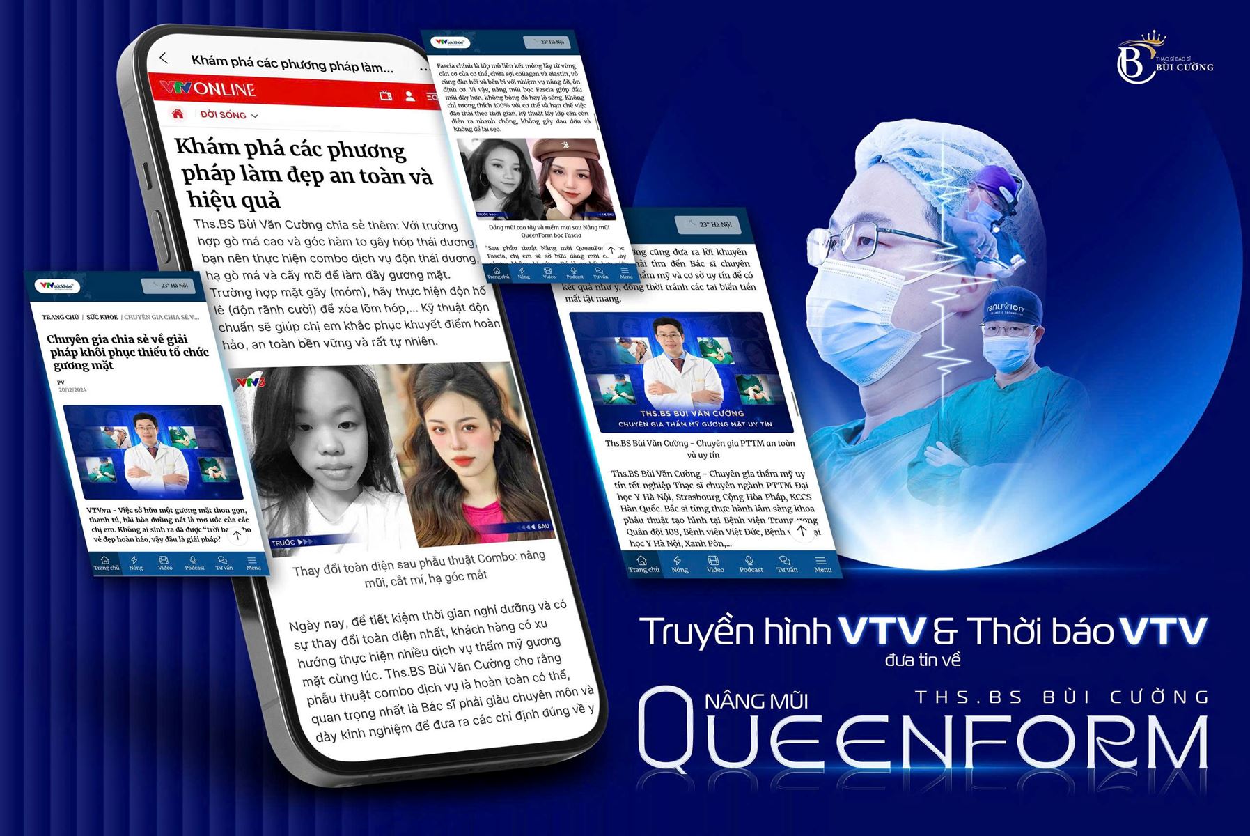 Ths.BS Bùi Văn Cường ghi dấu ấn trên truyền thông với những chia sẻ về nâng mũi chuẩn y khoa